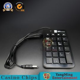 Slim Baccarat Gambling Systems USB Number Keyboard Black Plastic Wired Keyboard Table System