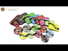 バカラのテキサスの火かき棒のカジノはアクリルの水晶によって金めっきされる格子Anti-Counterfeitポーカー用のチップを欠く