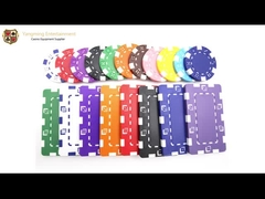 11.5gパターンによってカスタマイズされるロゴのないプラスチック豪華な空白のカジノのポーカー用のチップ