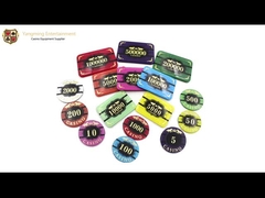 バカラのドラゴンのトラのカジノのポーカー用のチップの紫外線のカスタマイズされたアクリルの熱い金のトラ