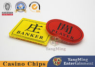 10mm Crystal Acrylic Bet Board Baccarat Casino Table Game Red and Yellow Player Banker
