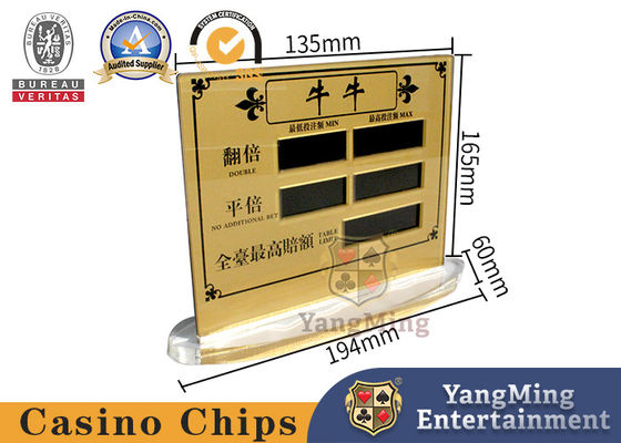 購入 限界の印を賭けるソケットの設計Acrylique NiuNiuのテーブルの印のカジノのポーカー ゲーム オンライン製造