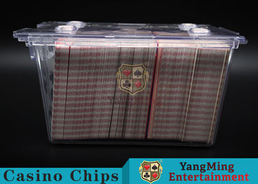 購入 カード催し物のための盗難防止の透明な8つのデッキの火かき棒の不用物のホールダー オンライン製造