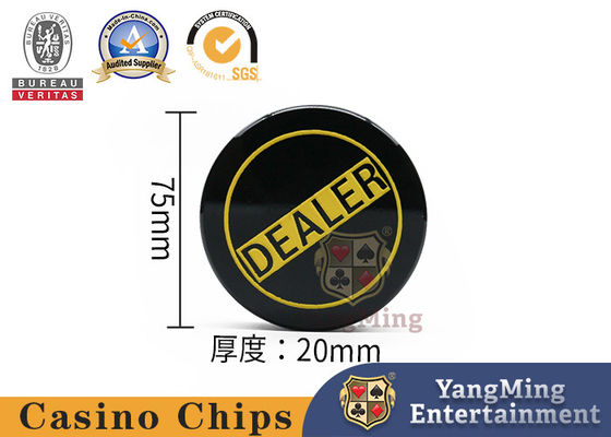 購入 工場製 双面彫り 黒 アクリルディーラー テキサス カジノ ポッカーのテーブルゲーム ロケータ ボタン オンライン製造