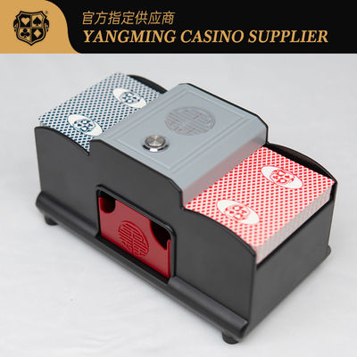 購入 2デッキの電池駆動の二重目的ポーカーシャフラー バカラ テキサス 娯楽ゲームテーブルシャフラー オンライン製造