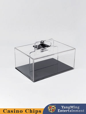 購入 新しいデザイン 透明 アクリルロック 携帯チップケース テキサスクラブポーカーゲーム カウンタートップチップケース オンライン製造