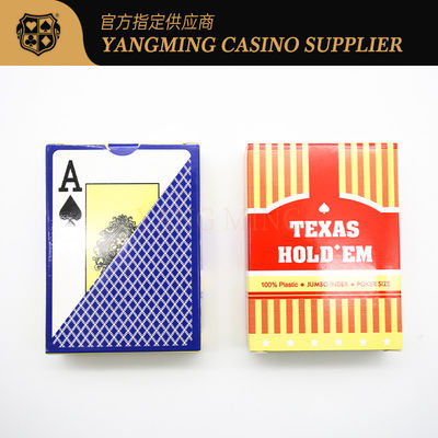 購入 赤と青 100% PVC 防水プラスチック ポッカーカード テキサス・ホールデムクラブ プレイカード オンライン製造