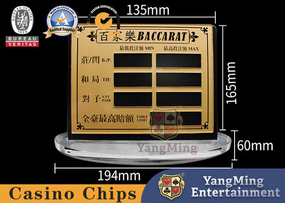 購入 バカラの火かき棒の催し物のボード ゲームの限られたレッド・カードのテキサスの破片のテーブル マニュアルのデジタル金透明なアクリルの印 オンライン製造