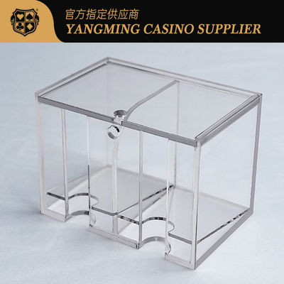 購入 高品質のアクリル 透明 8 デッキ 廃棄物ホルダー バカラ カジノ ポーカー ゲームテーブル ゴミカードホルダー オンライン製造