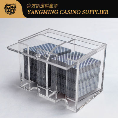 購入 8 Deck Casino Grade Acrylic Clear Scrap Card Case Holder Club Poker Game Tabletop Discard Holder オンライン製造