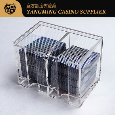 購入 アクリル 2 コンパートメント 8 デッキ ディスカードボックス バッカディ ディスカードホルダー カジノ ポーカー ディスカードホルダー オンライン製造