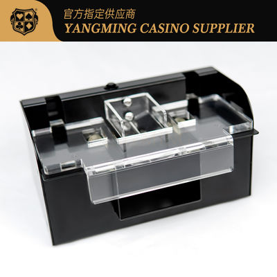 購入 1 - 2つのデッキのカジノの火かき棒金属の鉄の透明なカバーを持つ熱心なカードShuffler オンライン製造