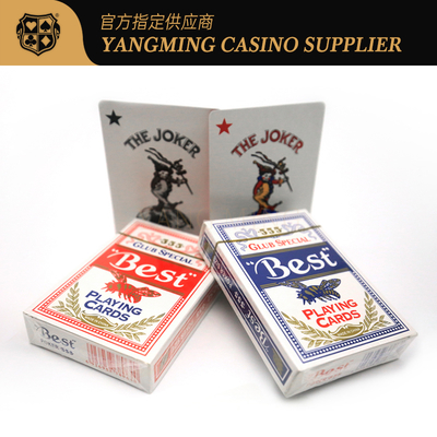 購入 555 国産 ブルー・コア・ポーカーカード 工場 ストック ブルー・レッド カラー プリント ギャンブルクラブ 専用 プレイカード オンライン製造