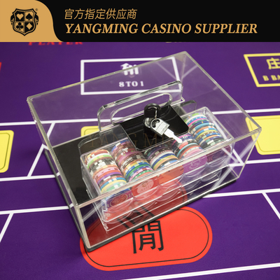 購入 400個のアクリル製テキサスホールデムチップケース ポーカーチップケース オンライン製造