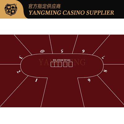購入 Custom Texas Hold'em Poker Table Mat – 9 Player Casino Game Layout オンライン製造