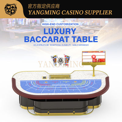 購入 10 Persons High Quality Poker Table Solid Wood Baccarat Gambling Table For Sale オンライン製造