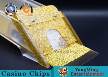 購入 明確なアクリルのふた5-7mm Thinknessが付いている8つのデッキ マニュアルのトランプ/カジノ カード靴 オンライン製造
