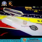 Transparent Handle Casino Poker Cards Shovel Milky White Acrylic Color