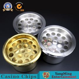 購入 水ホールダーのカジノのゲームの付属品の金か銀製の火かき棒のテーブルのステンレス鋼の飲み物のカップ・ホルダーの灰皿 オンライン製造