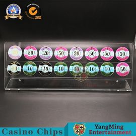 購入 円形のポーカー用のチップの表示ホールダー/十分に透明なルーレットのカジノのテーブルのホールダー オンライン製造