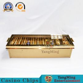購入 ふたおよびロックの金属鉄色のチタニウムの金カジノの破片の皿2つの層の オンライン製造