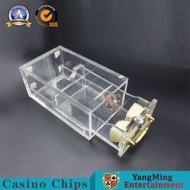 購入 賭けるゲームの火かき棒の不用物のホールダーの厚いアクリルの8つのデッキ88*63mmのトランプのホールダー オンライン製造