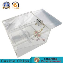 購入 2列の軸線の現金を厚くする注文のカジノのゲームの付属品の高い浸透はロックが付いているディーラーの箱を欠きます オンライン製造