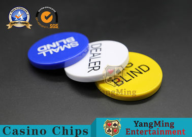 購入 50*6mmのカジノのゲームの付属品のテキサスの火かき棒Vipクラブ ディーラー専用されている大きい盲目の小さいボタンのカジノのテーブル オンライン製造