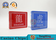 Lace Silk Screen Baccarat Markers Red And Blue Double - Sided Gambling Dragon Tiger Table Win Button