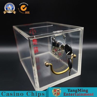 購入 透明なアクリルのカジノのゲームの付属品のお金の銀行券は箱をひっくり返す オンライン製造