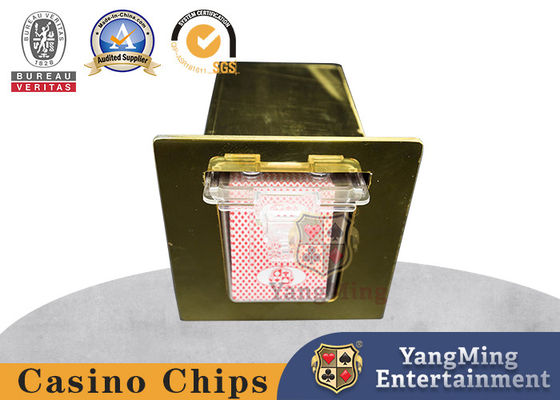 購入 チタニウムの金の金属の催し物の火かき棒の賭博台の屑鉄カード棚 オンライン製造