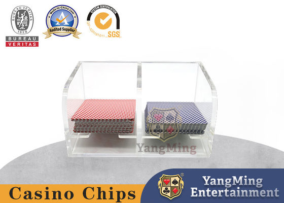 完全に透明なアクリル 2ゴミカードボックス ニウニウ カジノ ポッカーテーブル ゲームテーブルカードホルダー