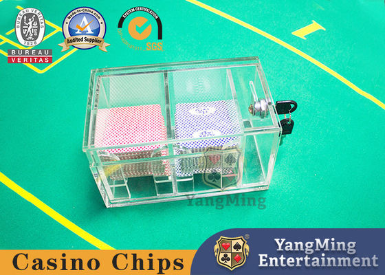 国際 バカラ 8 組 捨てられたカードボックス 透明な2グリッドカードボックス