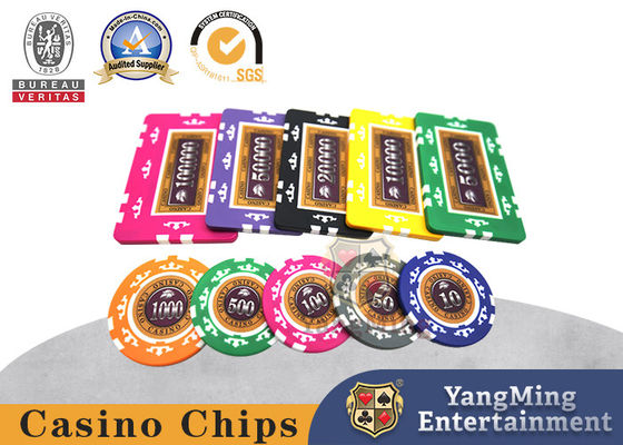 カスタマイズされたABSセラミックポーカーチップセット 10g テキサス・ホールデムゲームステッカー マット質感