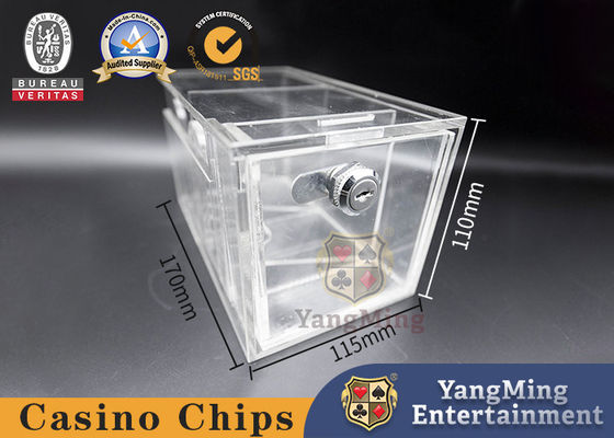 バカラ テーブル ポッカーの 捨て物 保持器 アクリル 透明 8 組 鍵付き ピン カードボックス