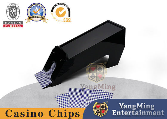 黒いアクリル8のデッキのトランプの靴のカスタム化のカジノのテーブルのディーラー カードShuffler