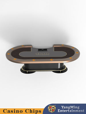 デラックス カスタマイズされた10人 カジノ エンターテインメント ポッカーテーブル オバル メタル トレッドル テキサス・ホールデム ポッカーテーブル