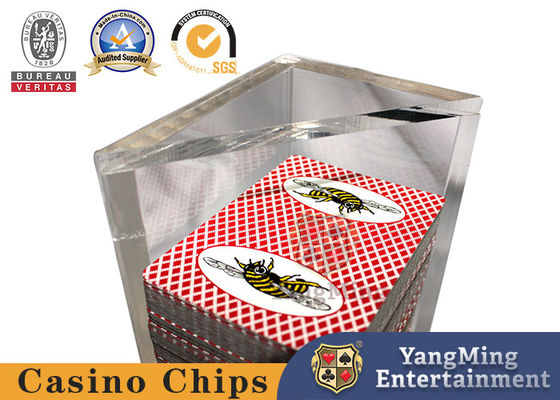 クラブ・トライアングル ポーカーカードディーラー カードホルダー 透明 アクリル式 開封 カードホルダー バカラ テキサス アクセサリー