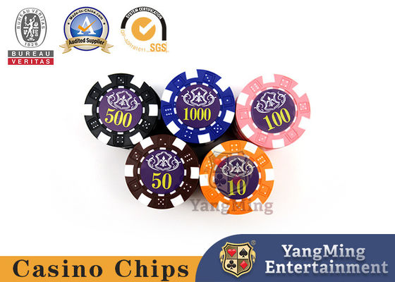 防紫外線付きABSプラスチックダースポーカーチップ カジノテーブルゲームポーカーチップセット