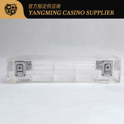 100ヤード 50mm カジノポーカーチップトレイロック アクリルチップトレイ カジノカジュアルゲームポーカーチップトレイ