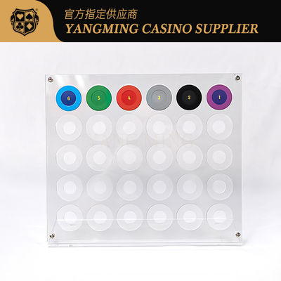 30pcs 40mm直径 ルーレットホール アクリルポーカーチップ ディスプレイ スタンドホルダー ポーカーチップラック