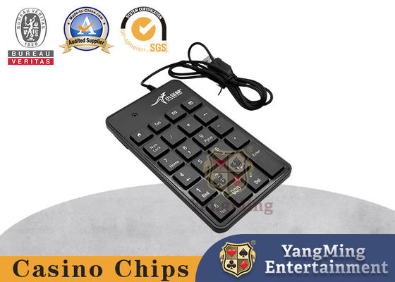 バカラシステム USB番号キーボード 黒 プラスチック ワイヤードキーボード ギャンブルテーブルシステム アクセサリー