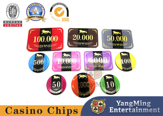カスタム アクリル トリプル チップ RFID ギャンブル チップ カジノ テーブル ゲーム 価値 チップ