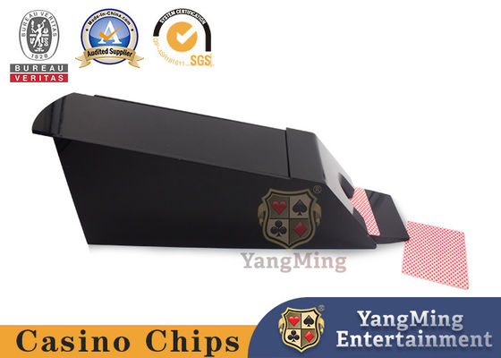 全黒 防水 プラスチック 高級 ディーラー メーカー パーソナライズ オーダーメイド 完全 閉ざされた 8 デッキ カード 捨てる 靴