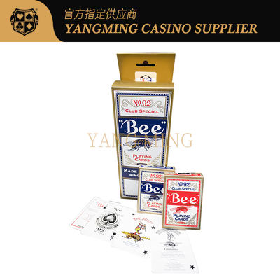 310gsm元のパックのBlackcore 92のカジノのトランプのカスタム化のロゴ