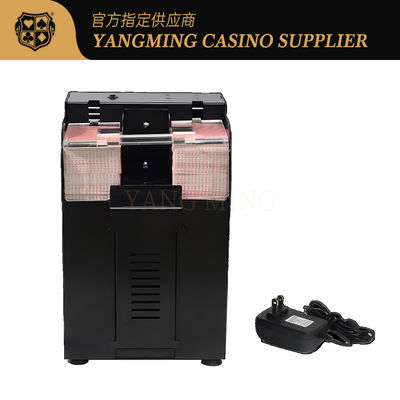 カジノゲームのための黒金属鉄製の8デッキの完全自動テキサス・ホールダム・シャッフラー