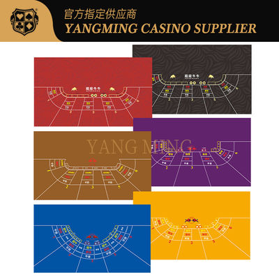 Custom Design Casino Roulette Layout On Waterproof Table Cover For Casino Game