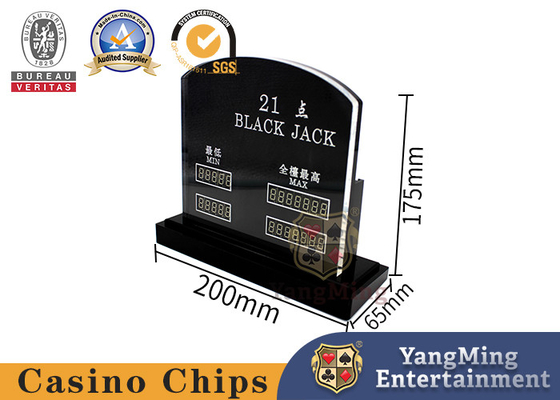 アクリル彫り バカラ ブラック・ジャック ポーカー ゲーム カウンタートップ LED 電子限定 赤カード